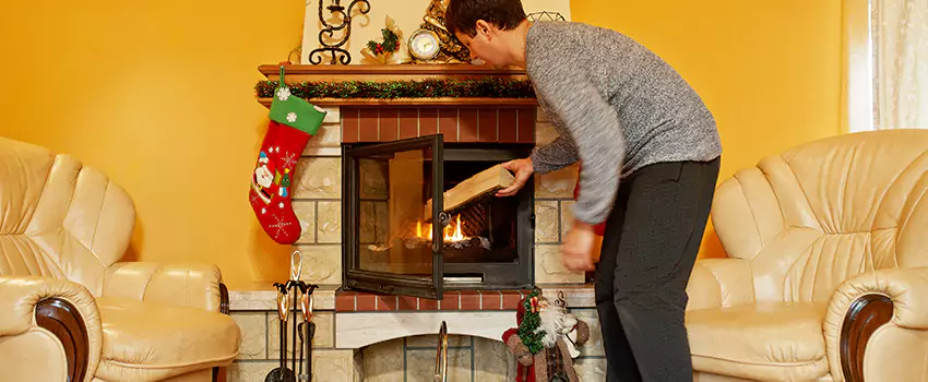 Rusted Metal Fireplace Restoration in Dickinson, North Dakota